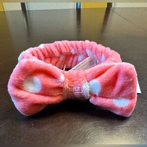 New Bow Headband Pink White